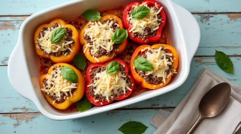 Gefüllte Paprika mit Hackfleisch